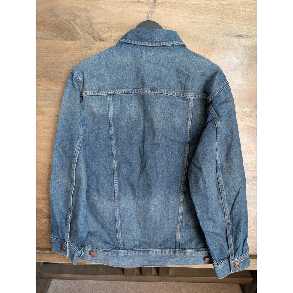 NWT Madewell Trucker Jacket Women M Blue Denim Medium Wash Collared Button Front - Picture 6 of 6